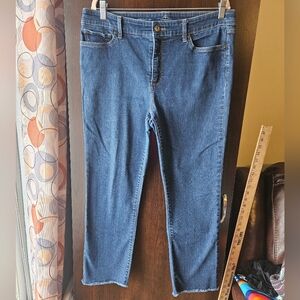 St. John's Bay Women's Ankle Jeans With Distressed Hems